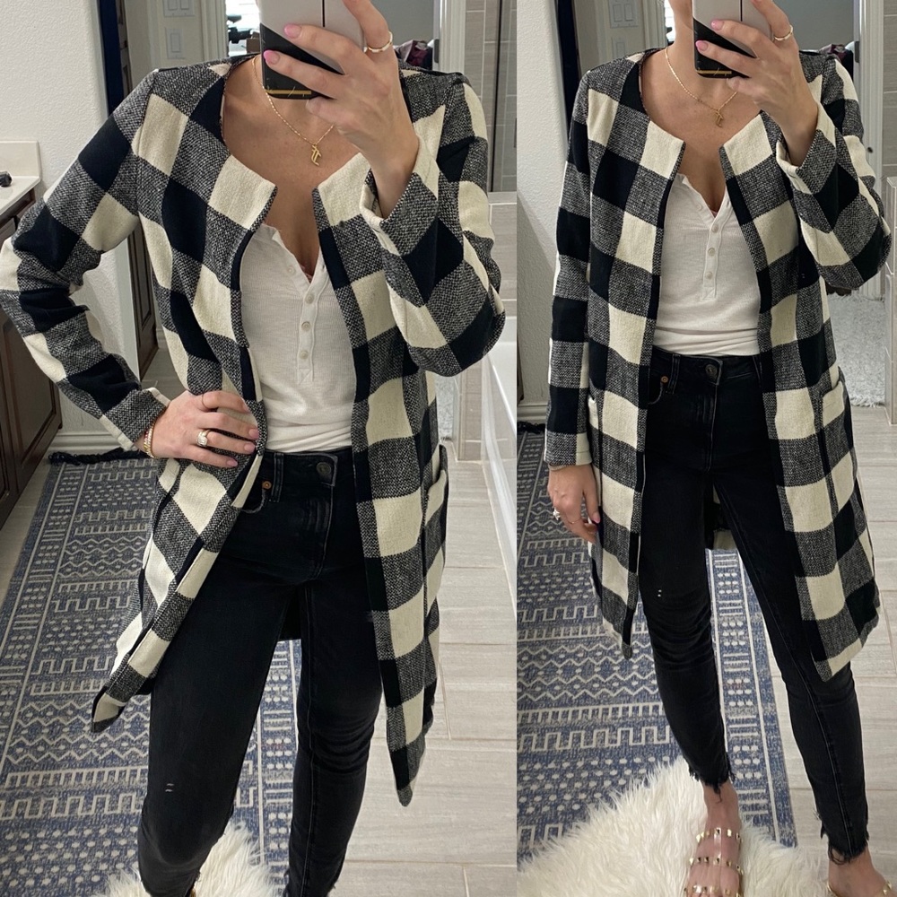 Black & White Coat Jacket